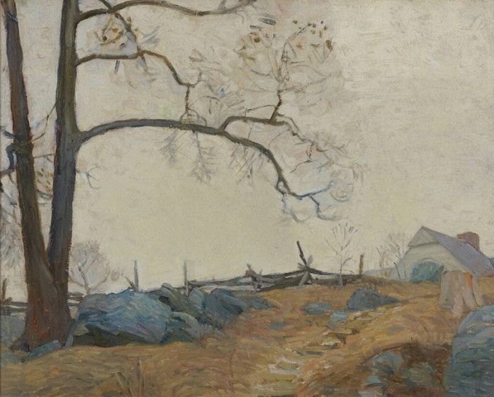 N.C. Wyeth (1882–1945), N. C. Wyeth's Studio, Chadds Ford, Pennsylvania, ca. 1912, oil on canvas, 16 × 20 in. Gift of Mr. and Mrs. Nicholas Wyeth, 1976