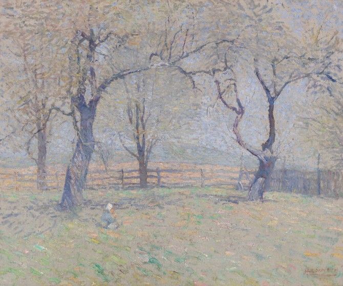 N.C. Wyeth (1882–1945), Henriette in the Orchard, ca. 1909–1910, oil on canvas, 