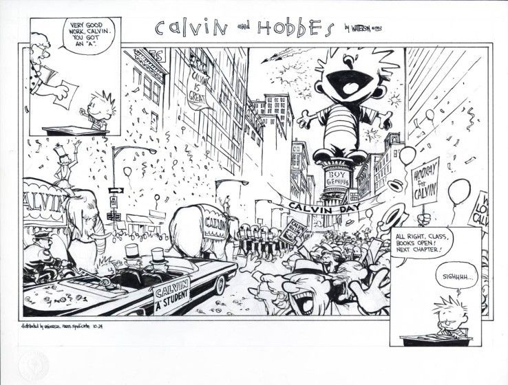 Bill Watterson, October 24, 1994. Courtesy of the Bill Watterson Deposit Collection, The Ohio State University Billy Ireland Cartoon Library & Museum. © Bill Watterson 