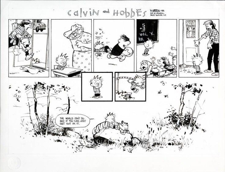 Bill Watterson, October 8, 1995. Courtesy of the Bill Watterson Deposit Collection, The Ohio State University Billy Ireland Cartoon Library & Museum. © Bill Watterson 