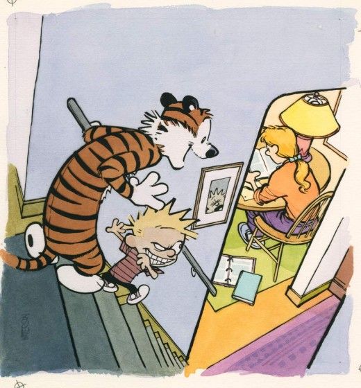 Bill Watterson, Cover for Revenge of the Baby Sat, 1991. Courtesy of the Bill Watterson Deposit Collection, The Ohio State University Billy Ireland Cartoon Library & Museum. © Bill Watterson 