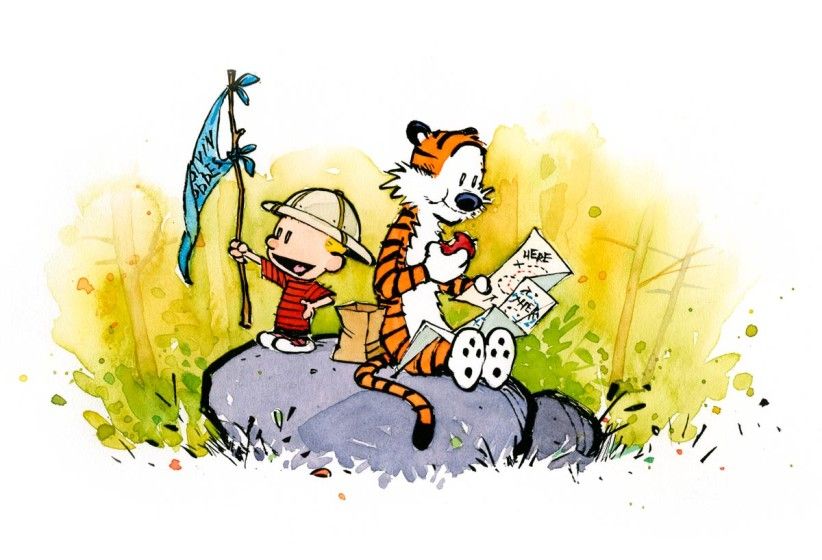 Bill Watterson, Illustration from, The Indispensable Calvin and Hobbes , 1992.  Courtesy of the Bill Watterson Deposit Collection, The Ohio State University Billy Ireland Cartoon Library & Museum. © Bill Watterson 