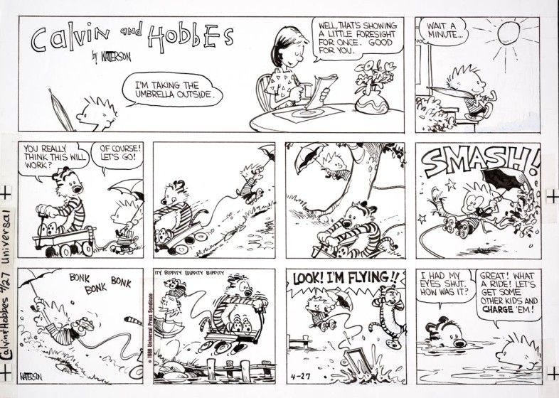 Bill Watterson, April 27, 1986. Courtesy of the Bill Watterson Deposit Collection, The Ohio State University Billy Ireland Cartoon Library & Museum. © Bill Watterson 