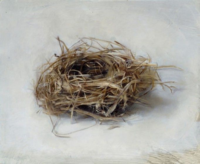 Christopher Gallego: Nest, 2008 Oil on board, 10 1/8 x 12 3/8 inches.  Private collection