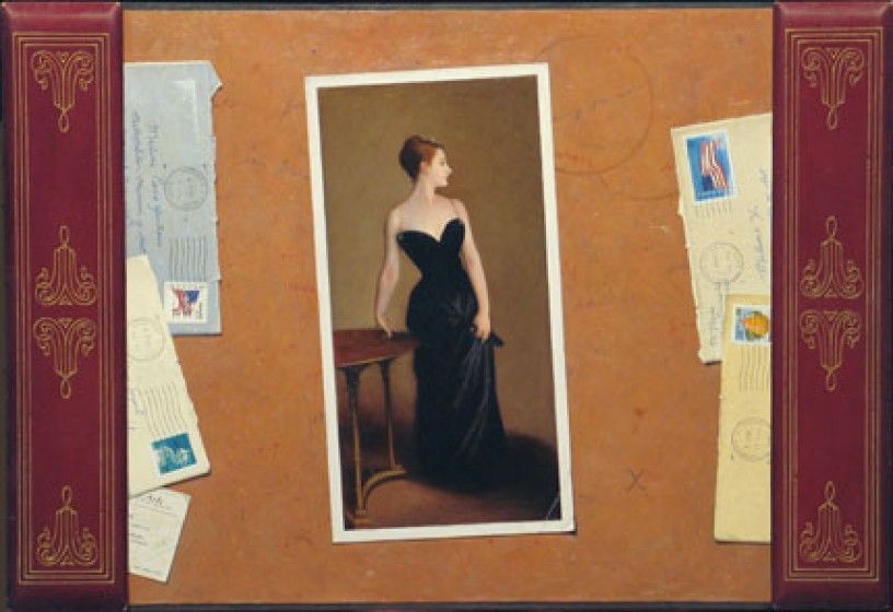 Michael Theise: Madame X Desk Blotter, 2007.  Oil on panel, 13½ x 19½ inches.   General Purchase Fund, New Britain Museum of American Art, 2008