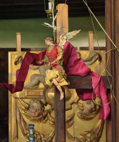 Nelson Shanks: What Have We Done to Angels?, 1993-96.  Oil on canvas, 38 x 32 inches.  Private collection