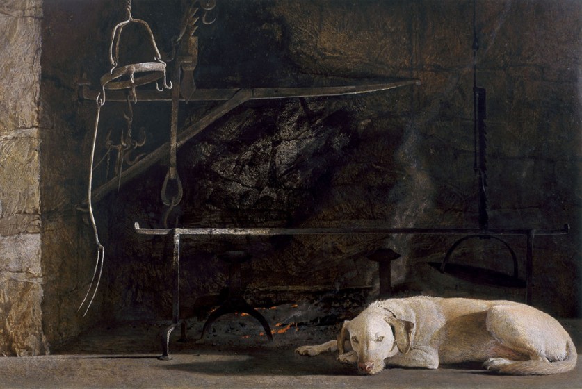 Andrew Wyeth, Ides of March, 1974 tempera on panel, © Andrew Wyeth. Collection of Mr. and Mrs. Frank E. Fowler.