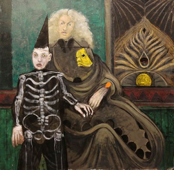 Peter Paone (b. 1936), Mother and Son, 2015, Acrylic on panel, 32 ½ 31 ½ in. Collection of the artist