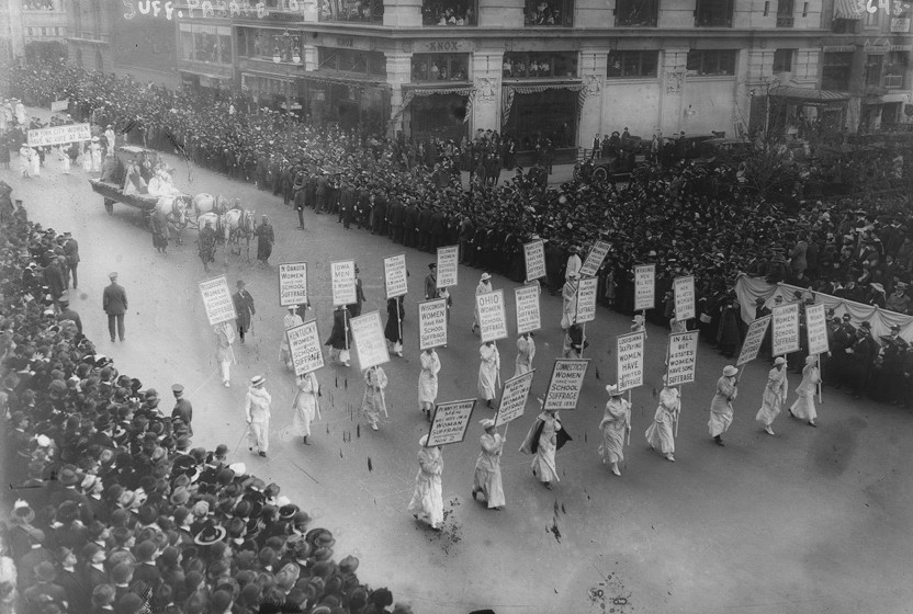 New York City Suffrage March, 1913. Image courtesy of the Library of Congress.