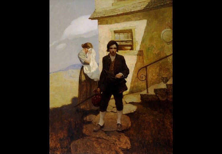 N.C. Wyeth, Jim Hawkins Leaves Home, oil on canvas, 1911, illustration for Treasure Island. Collection of the Brandywine River Museum of Art, acquisition made possible through the generosity of Patricia Wiman Hewitt, 1994.