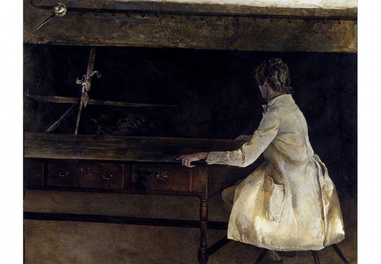 Andrew Wyeth, French Twist, 1967 drybrush on paper. The Andrew and Betsy Wyeth Collection