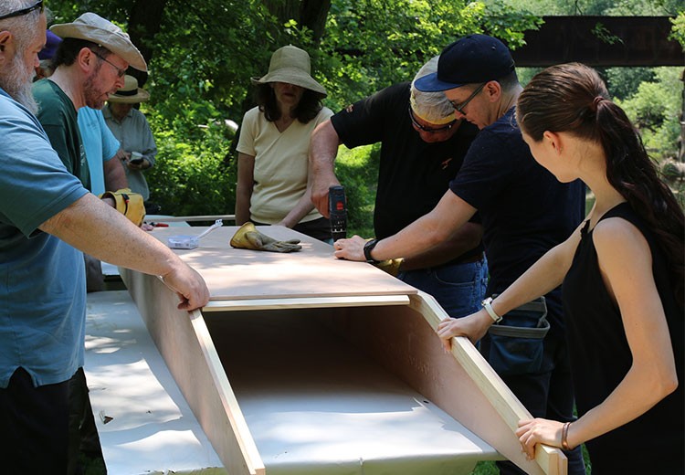 Group boat building